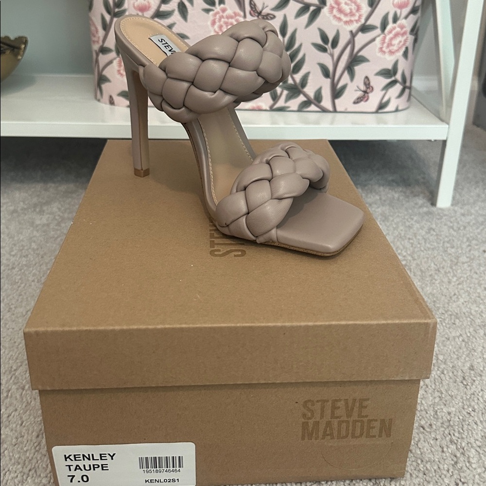 Steve Madden Kenley Taupe Braided Sandals